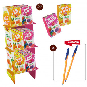 Offerta 24 Astucci Big Frut con omaggio omaggio 30 penne Bic Cristal a cf