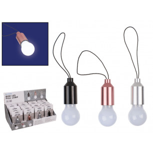 Mini luce a LED a forma di lampadina cm. 5,5 display 24 pz in 3 colori