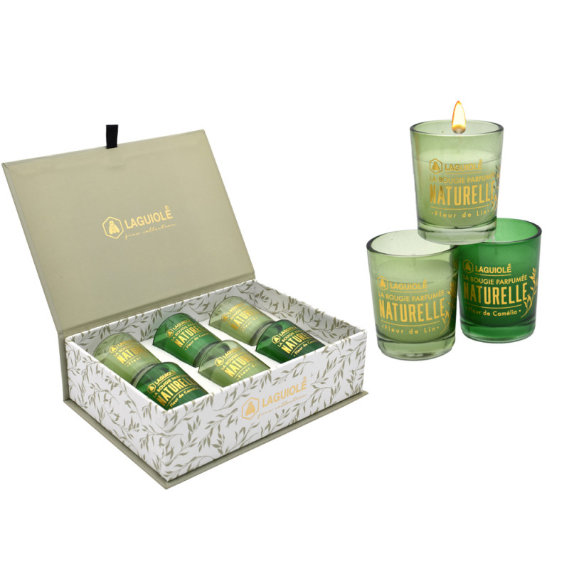 Cofanetto 6 mini candele Laguiole Nature da 30g in 3 fragranze