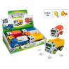 Mezzi city trucks con movimento mistero display 6 pz