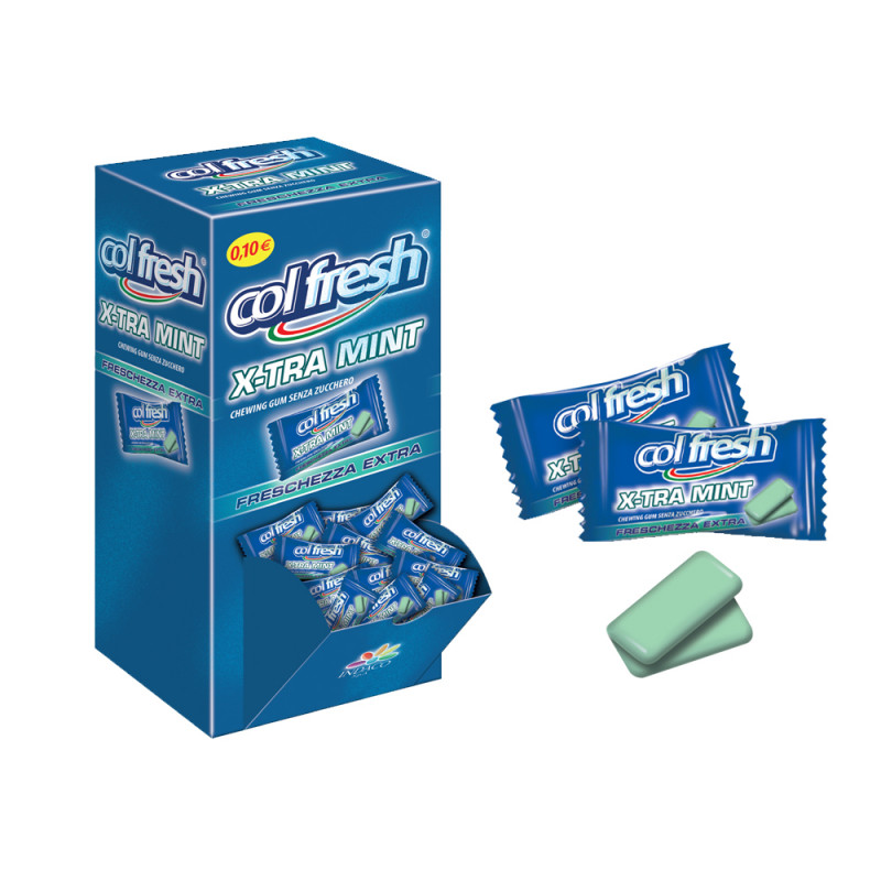 Bubble Gum bocca di lupo Colfresh Duetto X-Tra Mint 200 pz