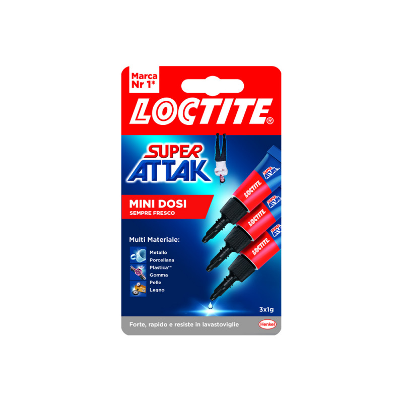 Tubetto Attak Mini Dosi blister da 3 colle da 1gr