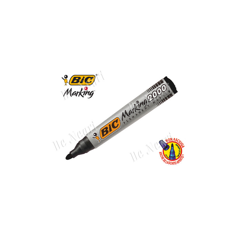 Marker Bic Permanent nero Punta Tonda