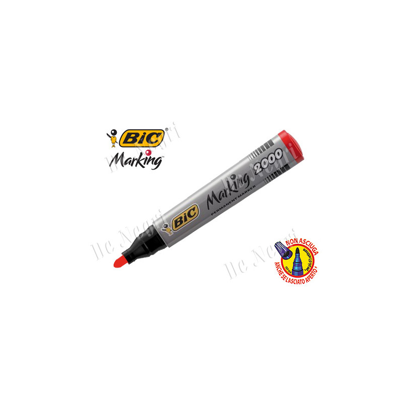 Marker Bic Permanent Rosso Punta Tonda