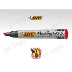 Marker Bic Permanent rosso Punta Scalpello