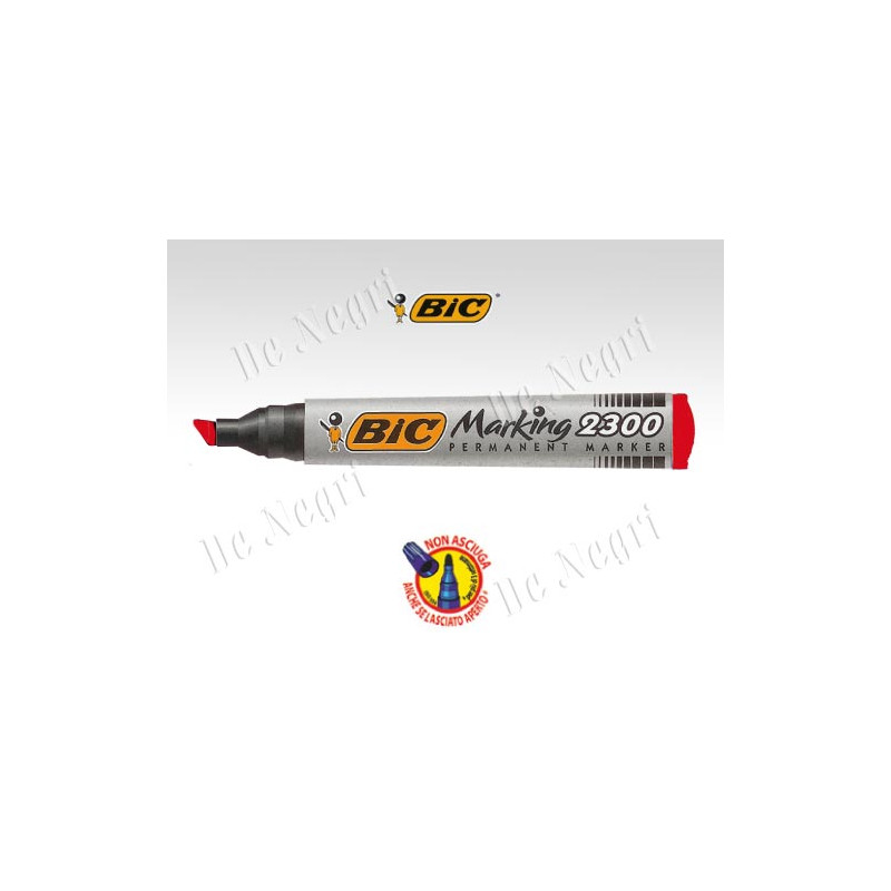 Marker Bic Permanent rosso Punta Scalpello