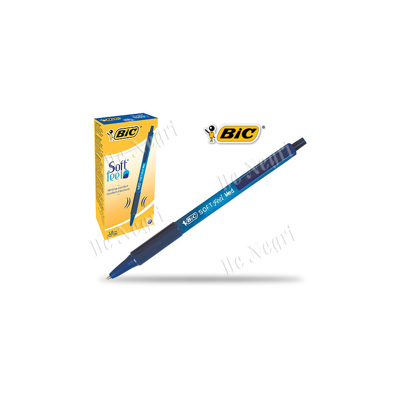 Biro Bic Soft Feel Clic Grip blu