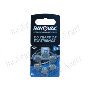 Micropile Rayovac Acustiche tipo 675 blister da 6 pile