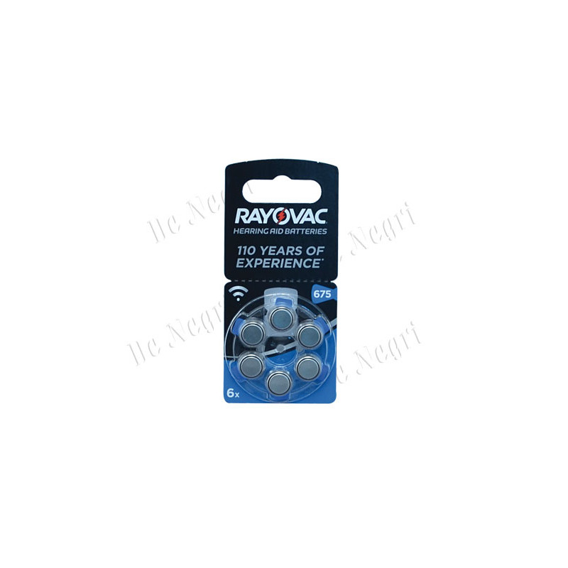 Micropile Rayovac Acustiche tipo 675 blister da 6 pile