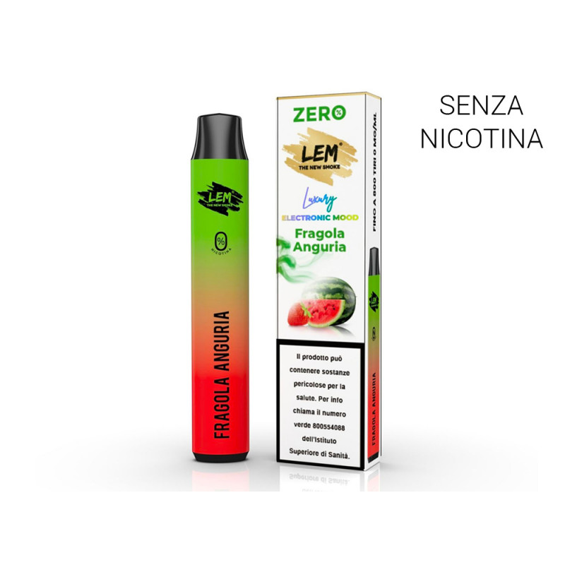 Sigaretta elettronica usa e getta LEM FRAGOLA ANGURIA senza nicotina 2 ml