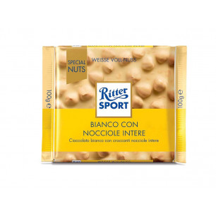 Tavolette Ritter sport Bianco Nocciole intere da 100 g