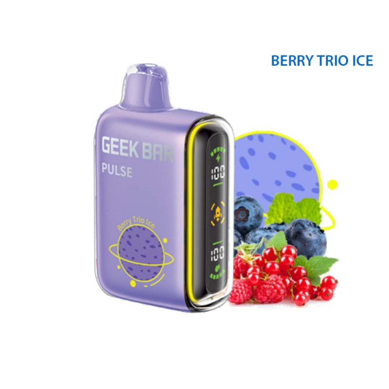 Sigaretta elettr usa e getta GEEK BAR PULSE Berry Trio Ice zero nicotina 16 ml