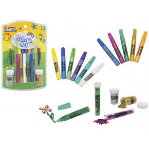 Kit colle glitterate e brillantini 15 pz