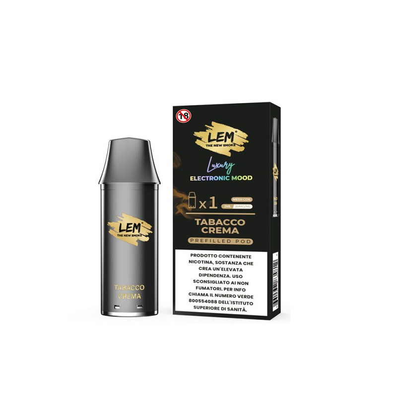 Pod monouso LEM Tabacco Crema 2 ml