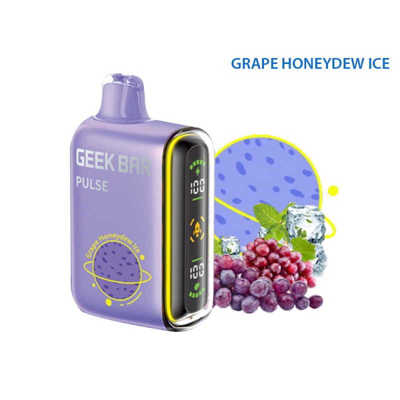 Sigaretta elettr usa e getta GEEK BAR PULSE Grape Honeydew Ice zero nicotina 16 ml