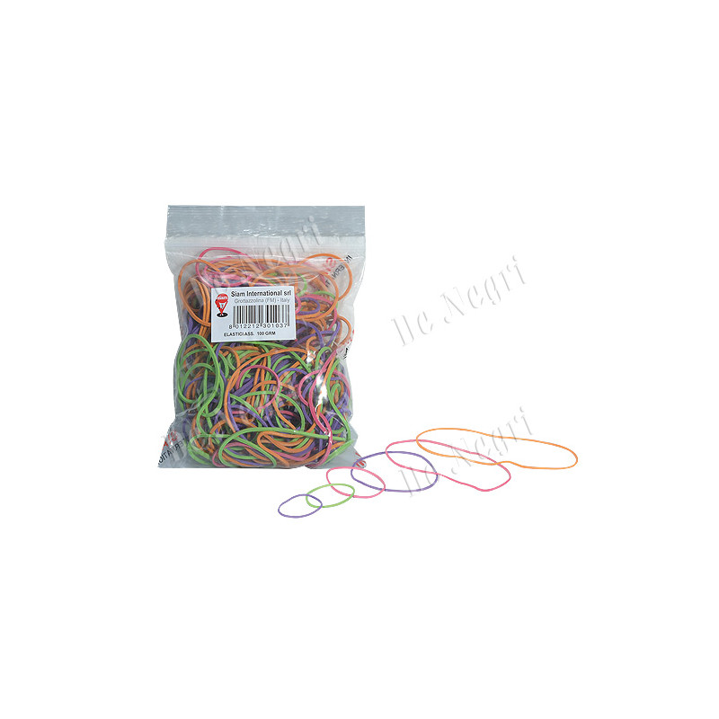 Bustina 50 gr elastici colorati