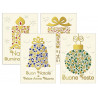 Biglietti Auguri speciali Natale con rilievo e oro espo 24 pz