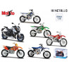 Modellini Maisto moto da cross con licenza scala 1:18 die cast display 18 pz