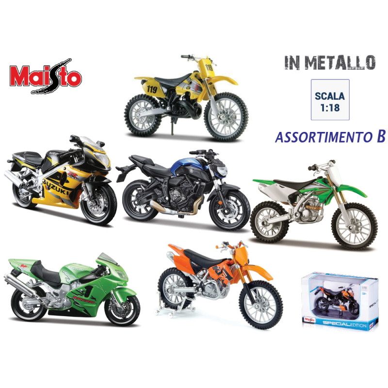 Modellini Maisto moto stradali Assortimento B scala 1:18 in 6 ass.ti