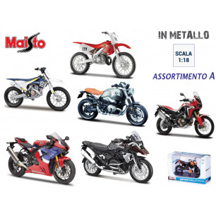 Modellini Maisto moto stradali Assortimento A scala 1:18 in 6 ass.ti