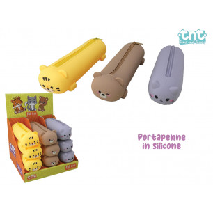 Portapenne Pals Case in silicone con muso di animaletto display 9 pz