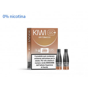 Kiwi Go Plus 2 Pod monouso ZERO NICOTINA Dry Tobacco 2 ml