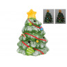 Albero di Natale decorativo in ceramica cm. 16 con luce