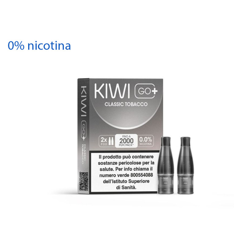 Kiwi Go Plus 2 Pod monouso ZERO NICOTINA Classic Tobacco 2 ml