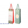 Borsa regalo Merry Christmas/Happy New Year per bottiglie cm. 12 x 11 x 36