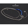 Collana Navigare con pietre blu e ciondolo farfalla