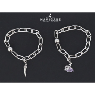 Bracciale Navigare donna catena e ciondoli mod B