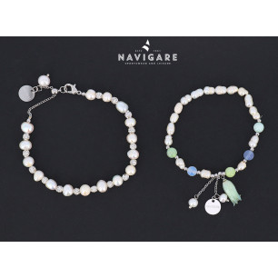 Bracciale Navigare donna con perle e condoli mod A