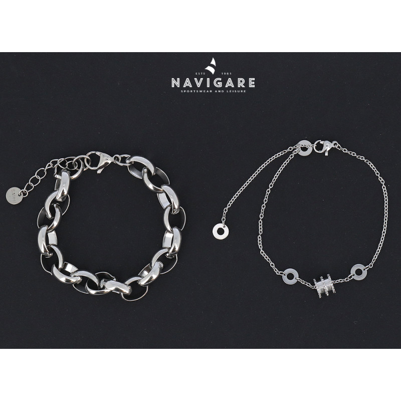 Bracciale Navigare Donna con charm e maglia alta