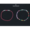 Bracciale Navigare Donna tennis con cristalli rossi e multicolor