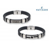 Bracciale Navigare Uomo in silicone con inserti in metallo mod B