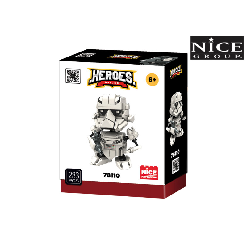 Costruzioni Hero Bricks White Soldier 184 pz