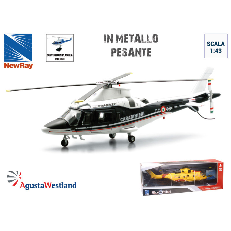 Modellino elicottero AgustaWestland AW109 carabinieri 118 scala 1:43 die cast