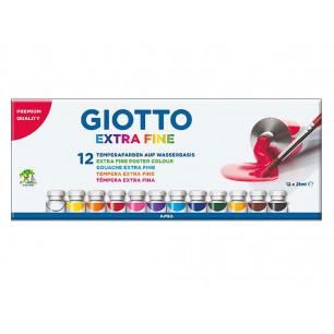 Tempere Giotto in tubetto 12 colori da 21 ml