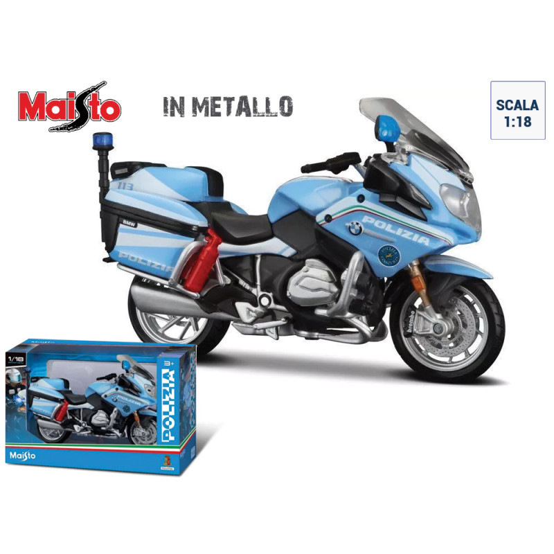 Modellini Maisto moto BMW R 1200 RT Polizia scala 1:18