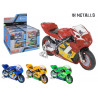 Modellini moto da strada die cast display 12 pz 4 colori