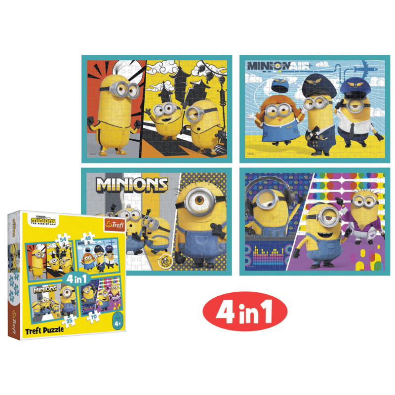 Puzzle Trefl 4 in 1 Minions