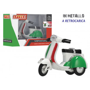 Modellino moto scooter vintage Italia die cast a retrocarica