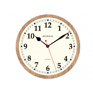 Orologio da muro finto Legno naturale diametro 30 cm