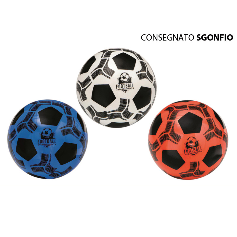 Palla da calcio in pvc 80 gr diam. 13 in 3 colori SGONFIO