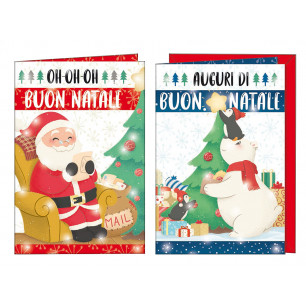 Biglietto Babbo Natale e Orso