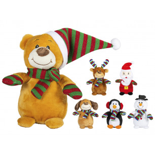 Peluches Pelux amici del Natale espo 6 pz in 6 ass.ti