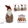 Candela Babbo Natale e pupazzo di neve pigna display 12 pz in 4 ass.ti