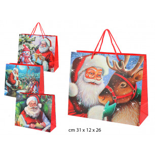 Borse con Babbo Natale cm. 31x12x26