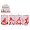 Candela bianca con Babbo Natale 3D display 12 pz in 4 ass.ti