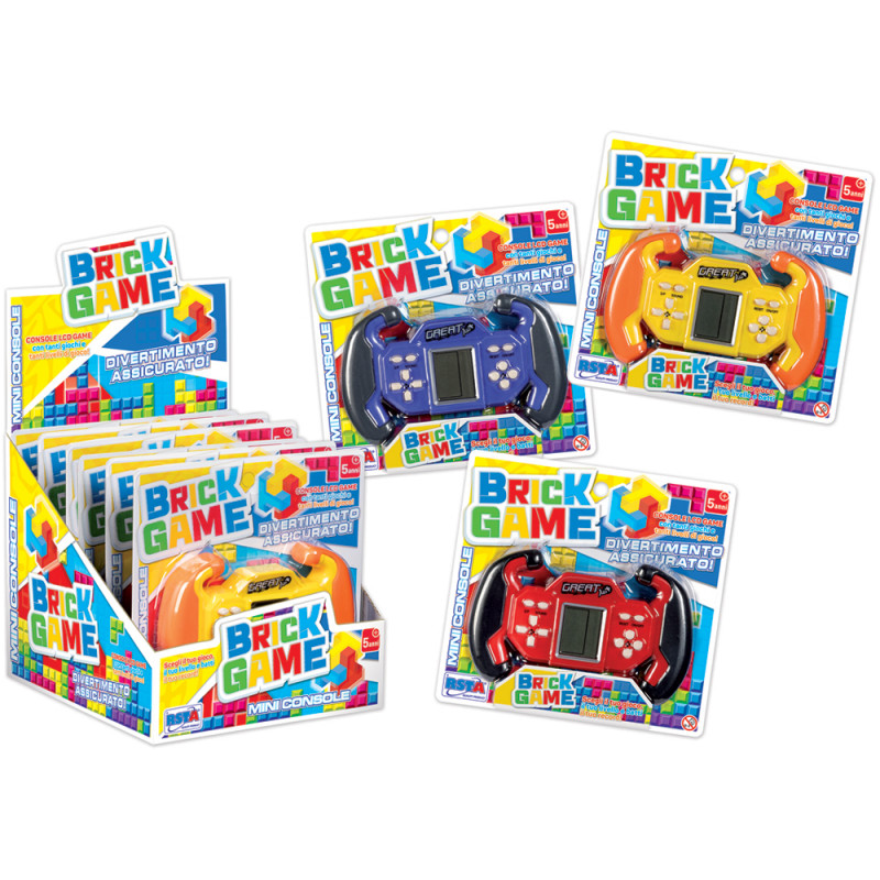 Gioco miniconsolle Brick Game display 6 pz